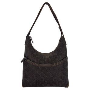 Gucci Canvas Shoulder Bag w Serial # Authentic. Brown GG logo pattern